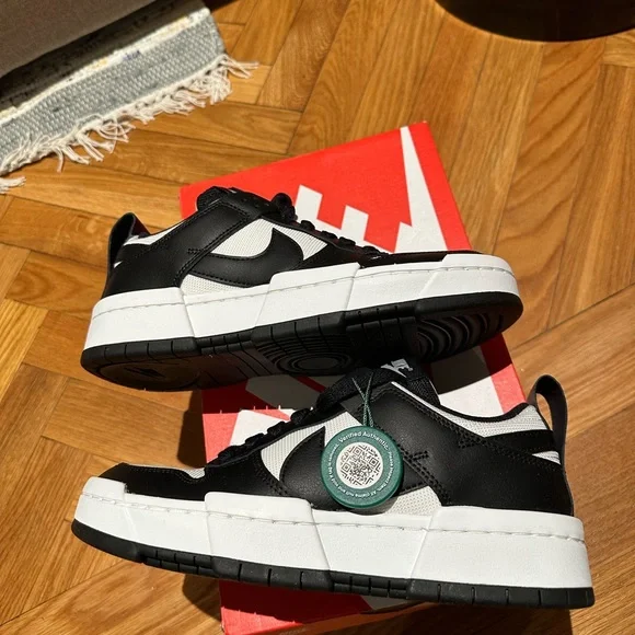 Nike Dunk Low Disrupt Black White - Women’s Size 8W, Brand New - Picture 5 of 6